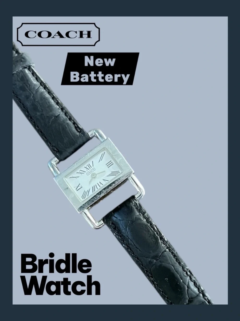 Coach Bridle Roman Numerals Vintage Watch with Brand New Battery
